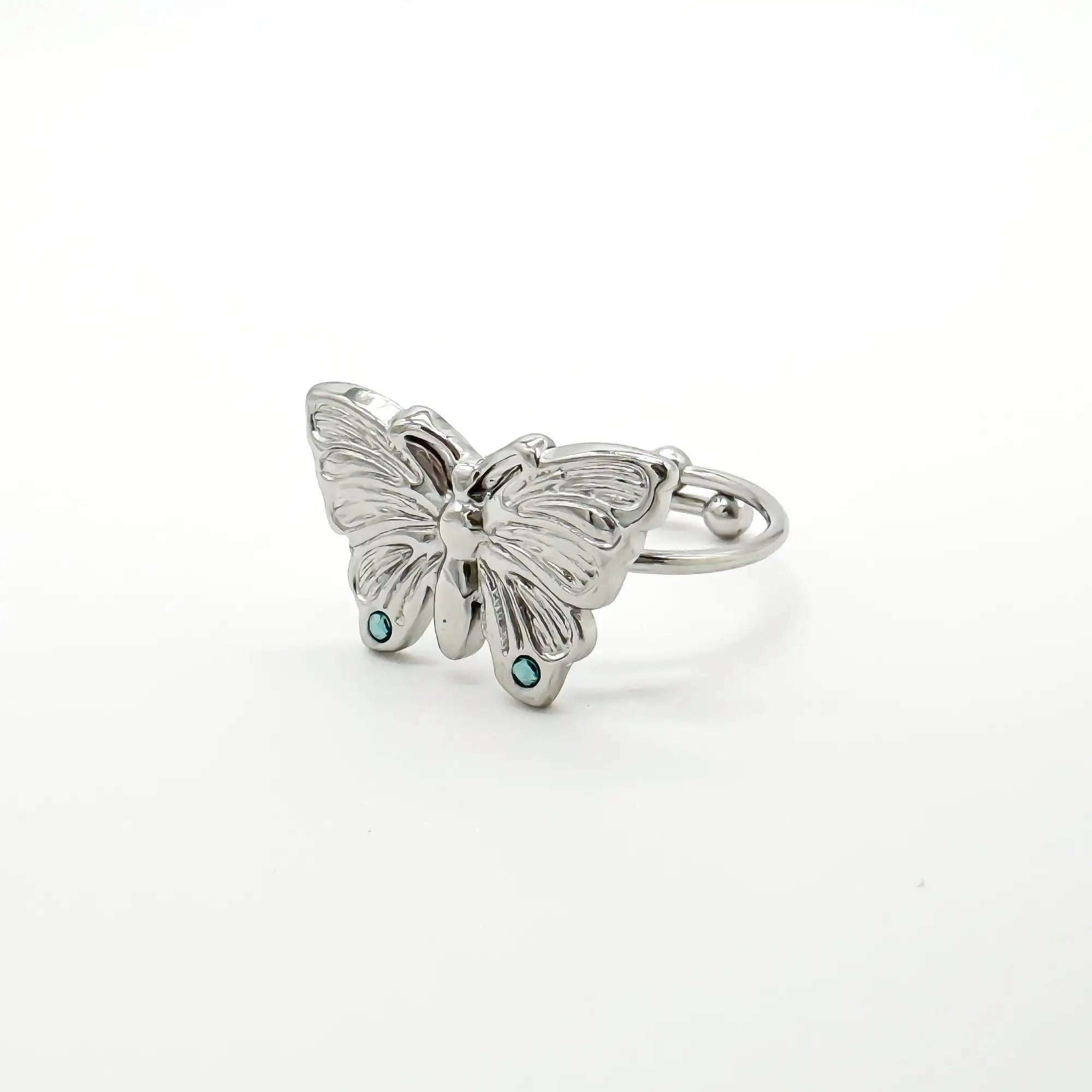 Mariposa - Anillo - Acero inoxidable - Ajustable