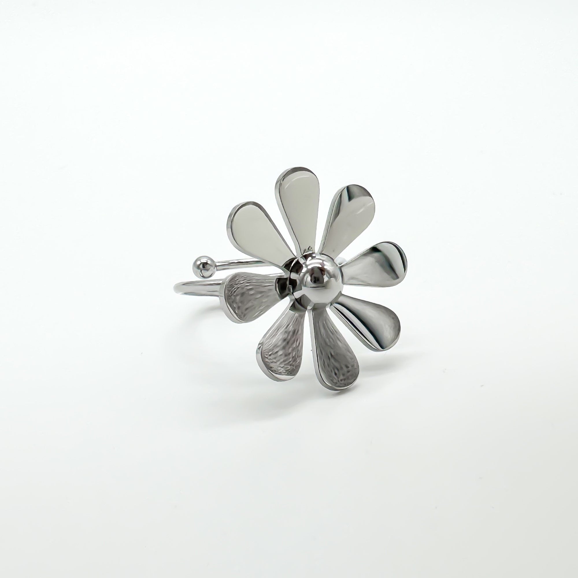 Viola - Ring - Stainless Steel - Adjustable