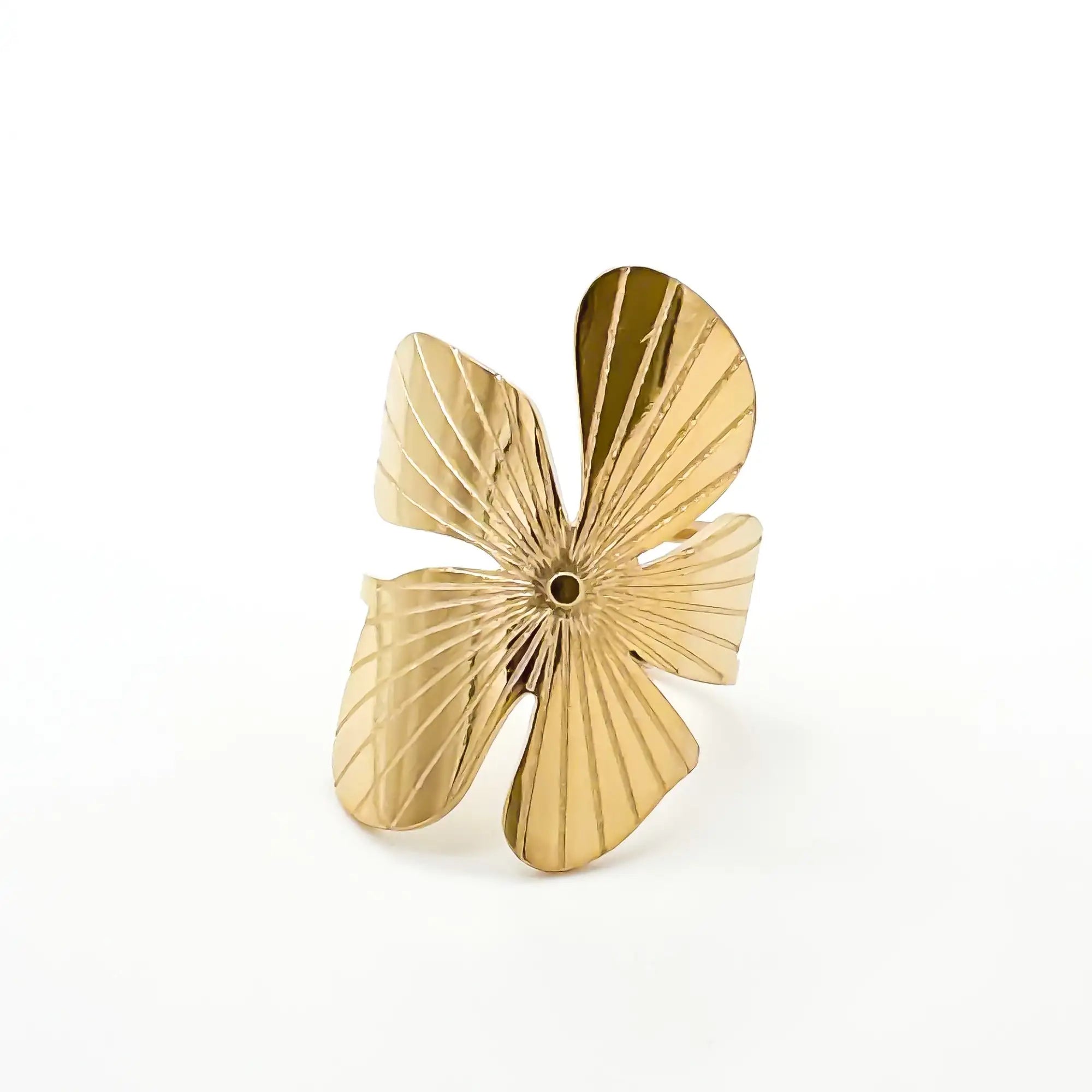 Wild Flower - Anillo - Acero inoxidable - Ajustable