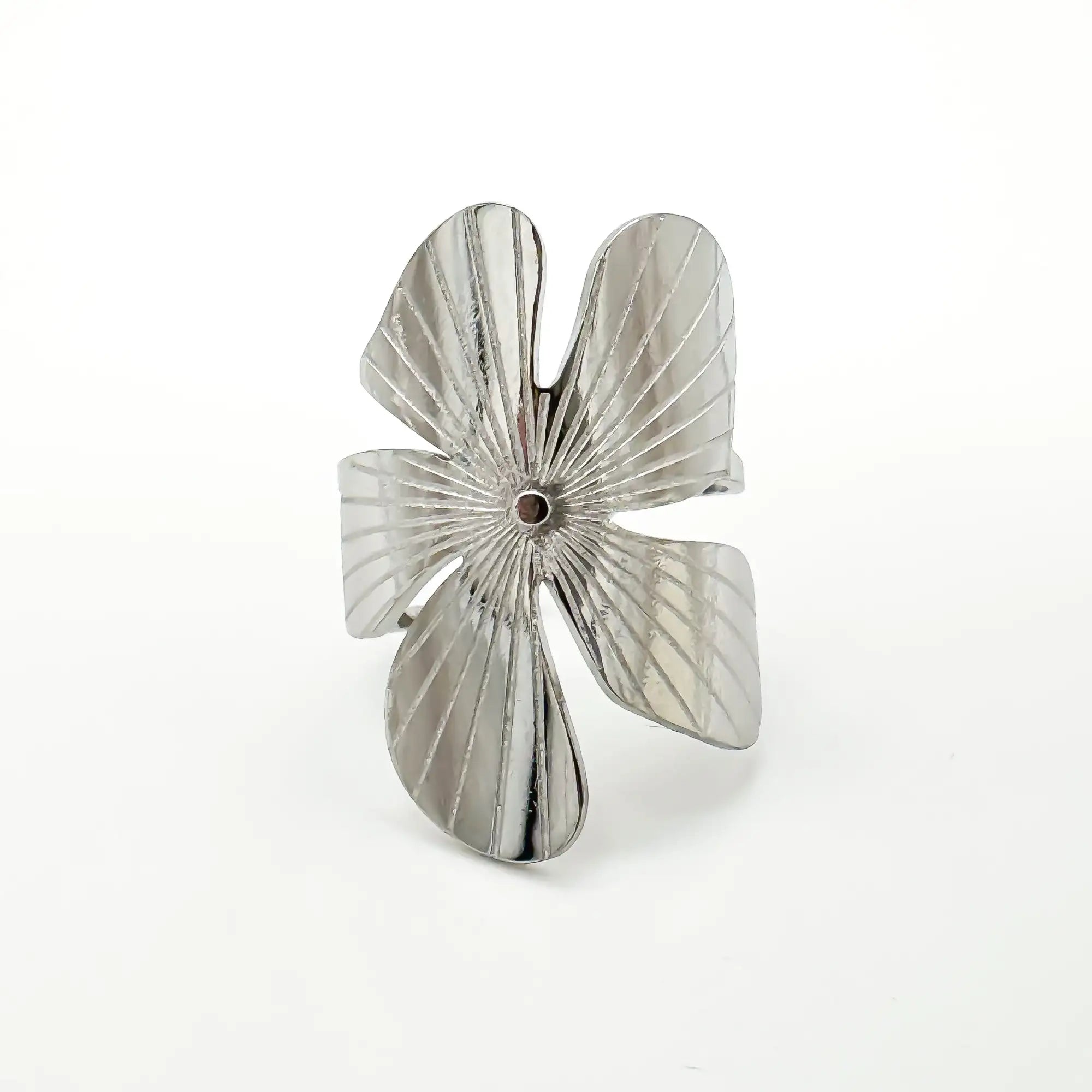 Wild Flower - Ring - Stainless Steel - Verstelbaar