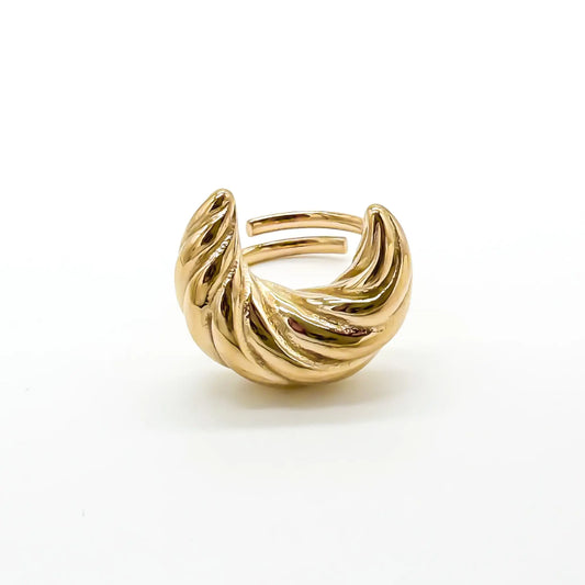 Croissant - Anillo - Acero inoxidable - Ajustable