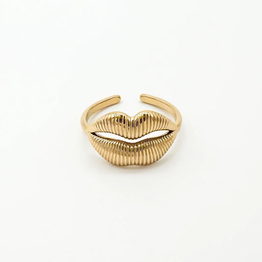 Kiss - Ring - Edelstahl - Verstellbar