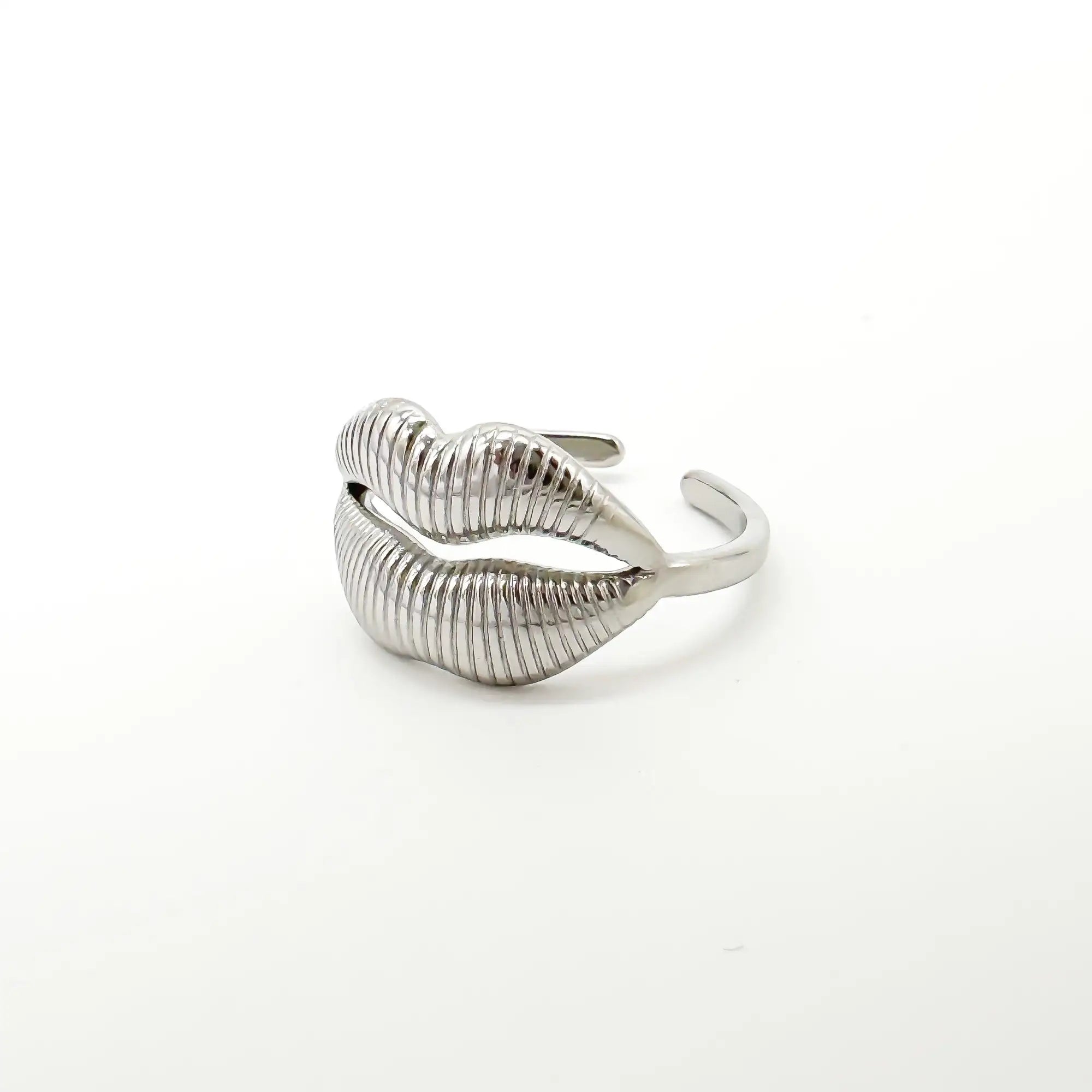 Kiss - Anillo - Acero inoxidable - Ajustable