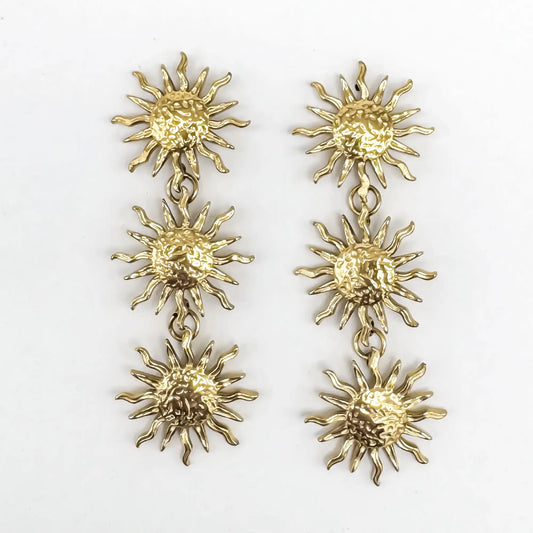 Sunflower Madness - Boucles d'oreilles - Acier inoxydable