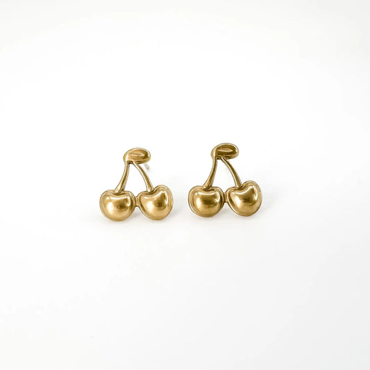 Cherry on top - Studs - Pendientes - Oro