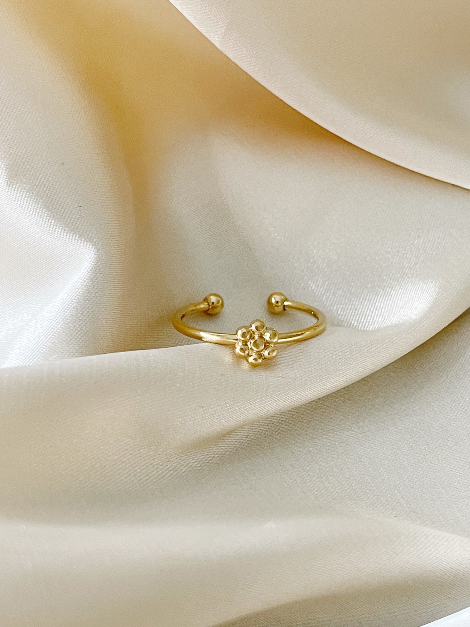 Une Petite Fleur - Anillo - Acero inoxidable - Ajustable