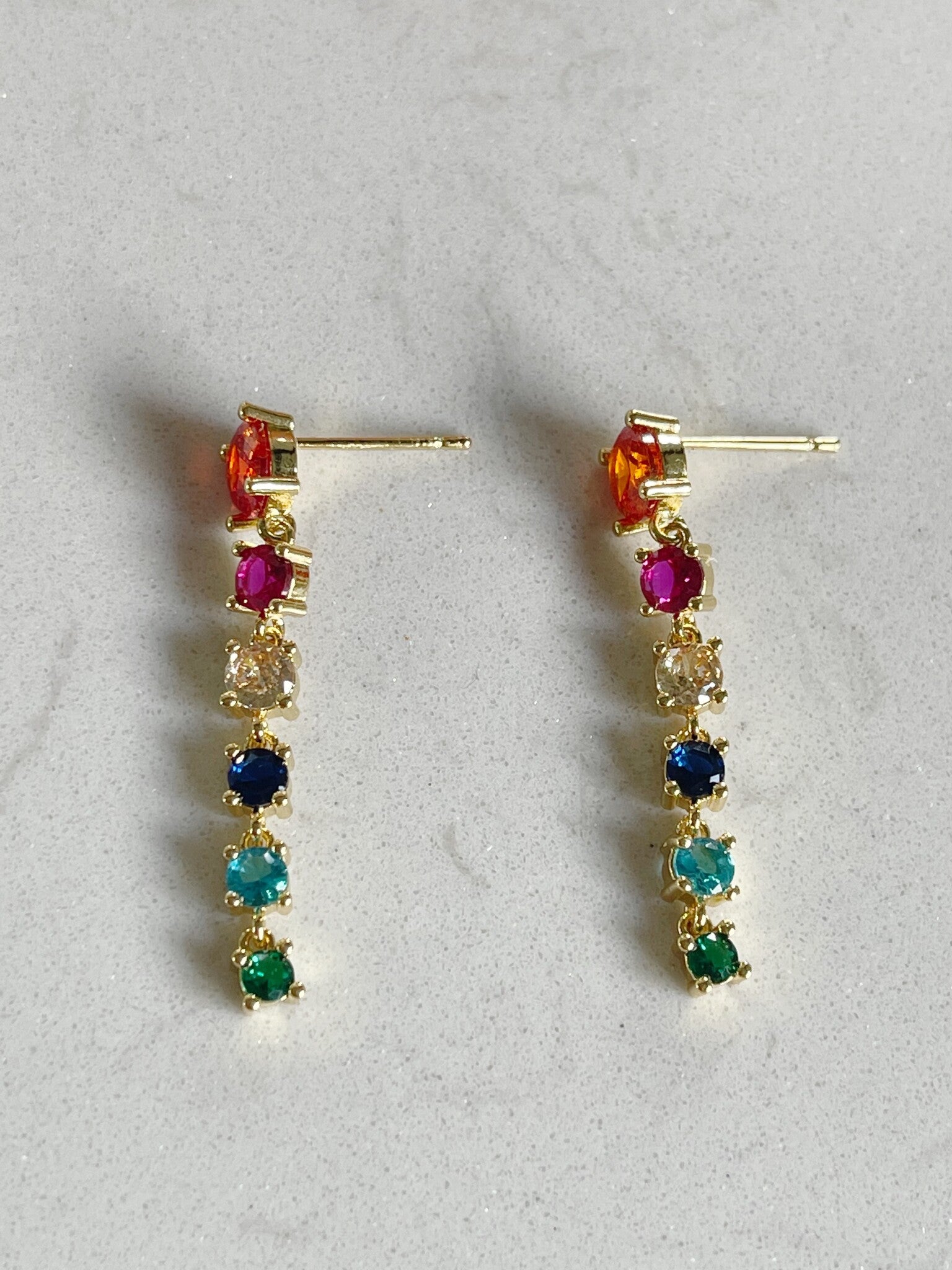 Glitter Rainbow - Pendientes - Acero inoxidable