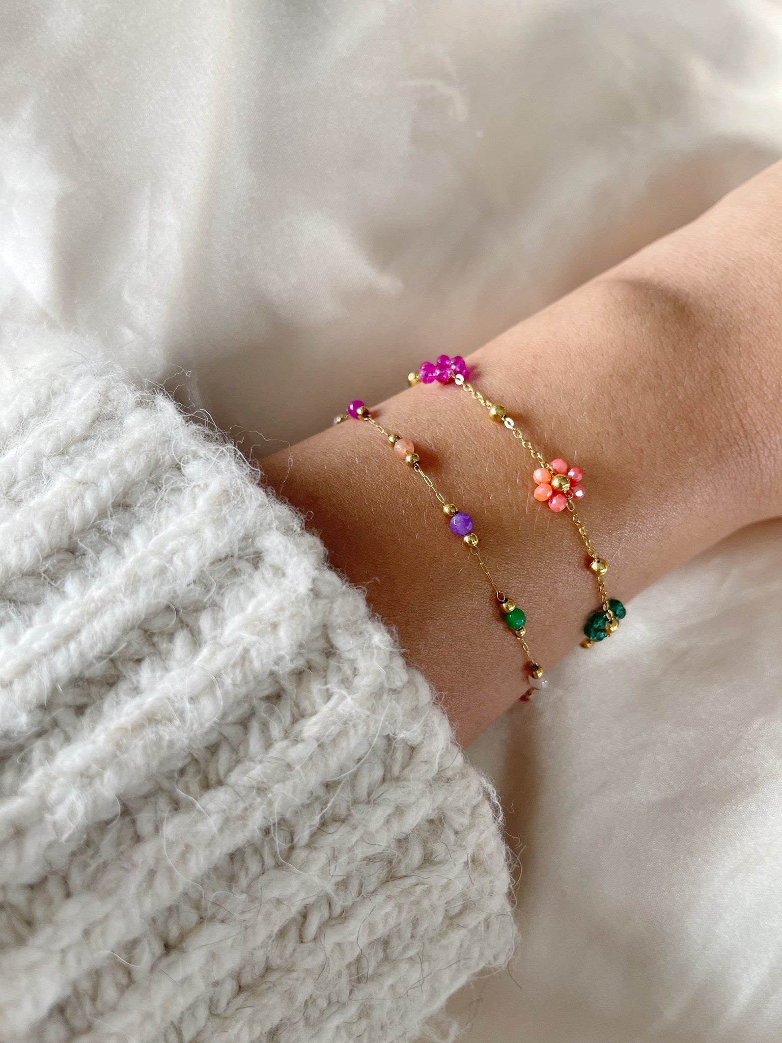 Sophia - Bracelet - Pierre naturelle - Acier inoxydable