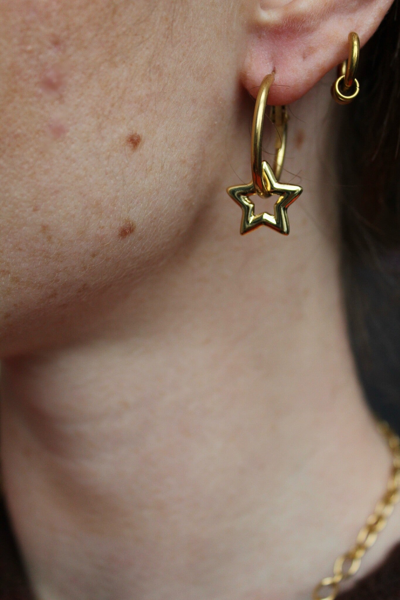 Estrellas brillantes - Pendientes - Acero inoxidable