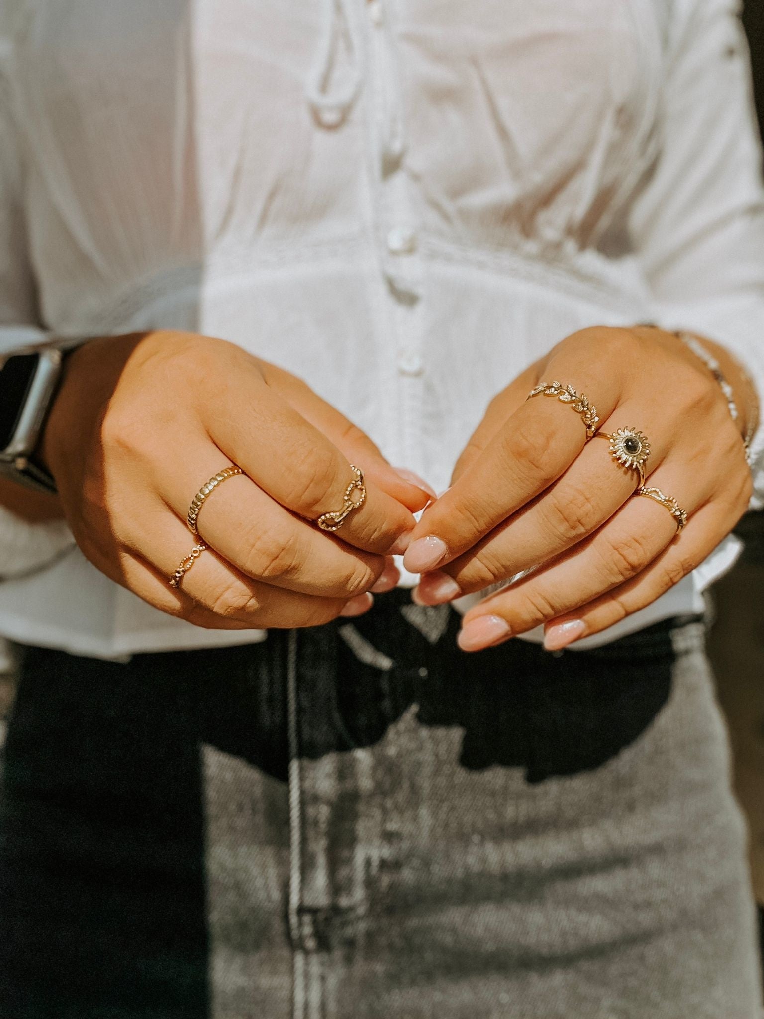 Sunshine - Anillo - Acero inoxidable - Ajustable