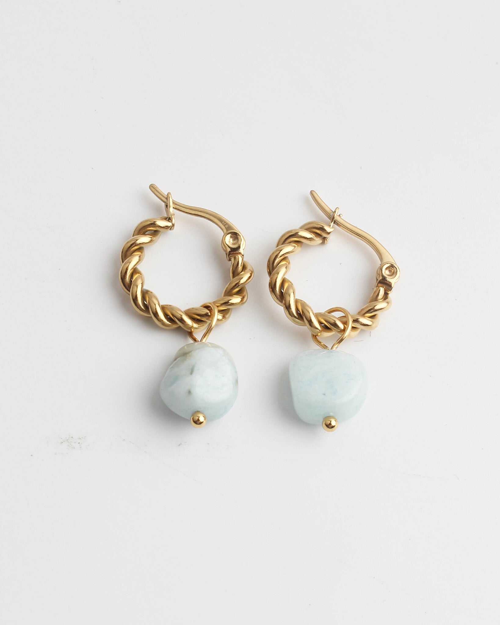 Louane - Earrings - Natural Stone - Stainless Steel