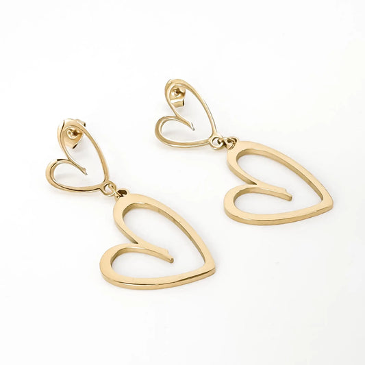 Double the love - Pendientes - Acero inoxidable