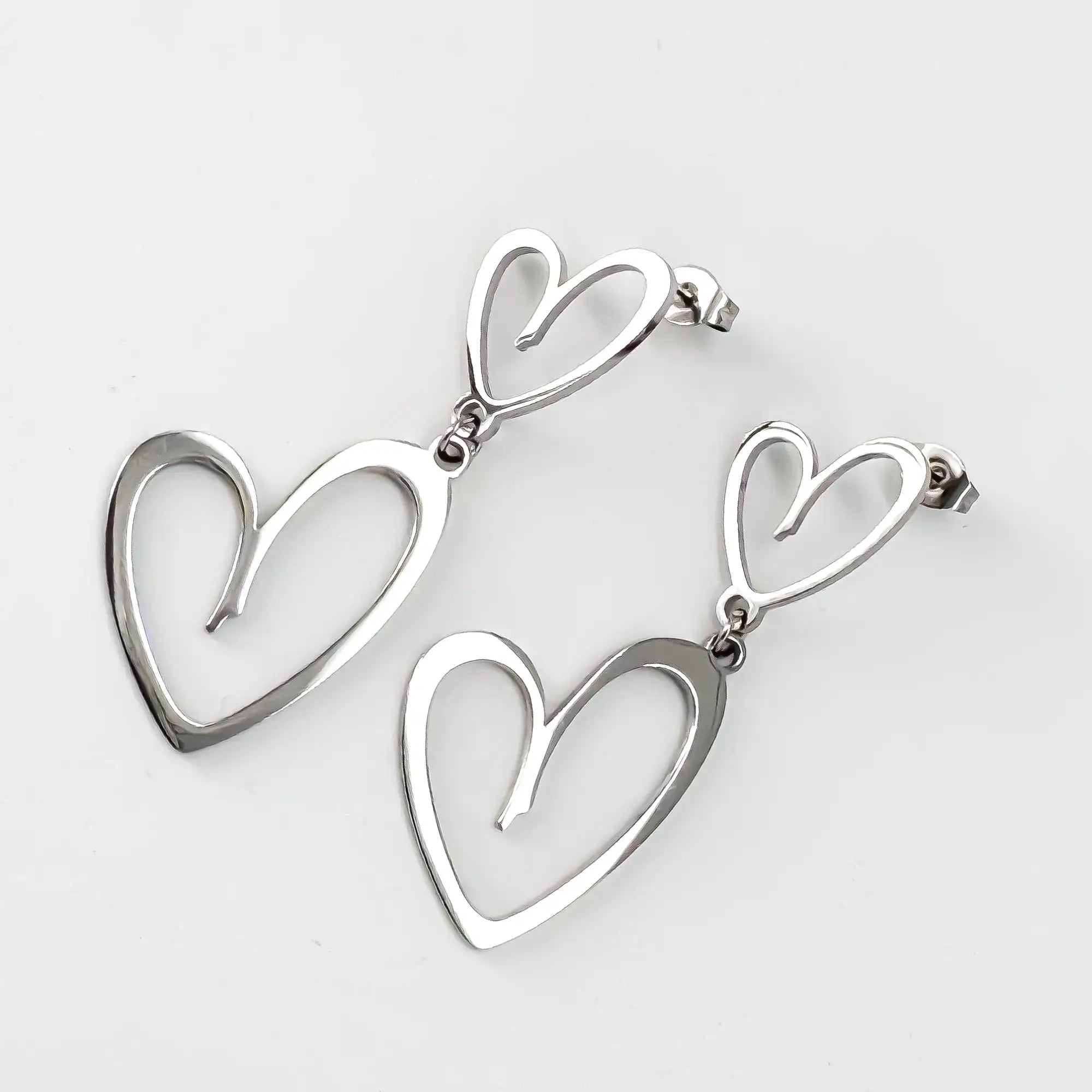 Double the love - Oorbellen - Stainless Steel