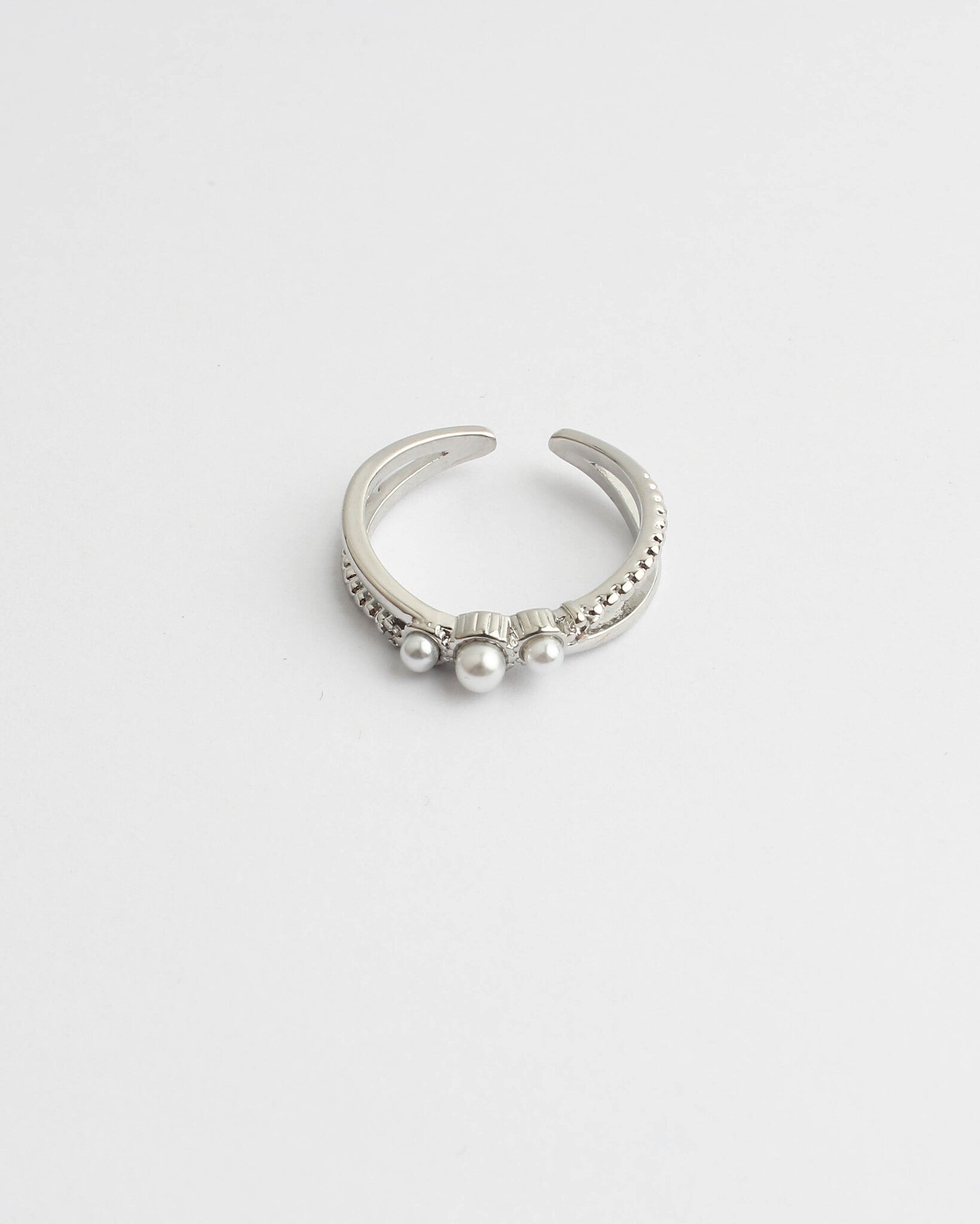 Trois Perles - Ring - Stainless Steel - Verstelbaar