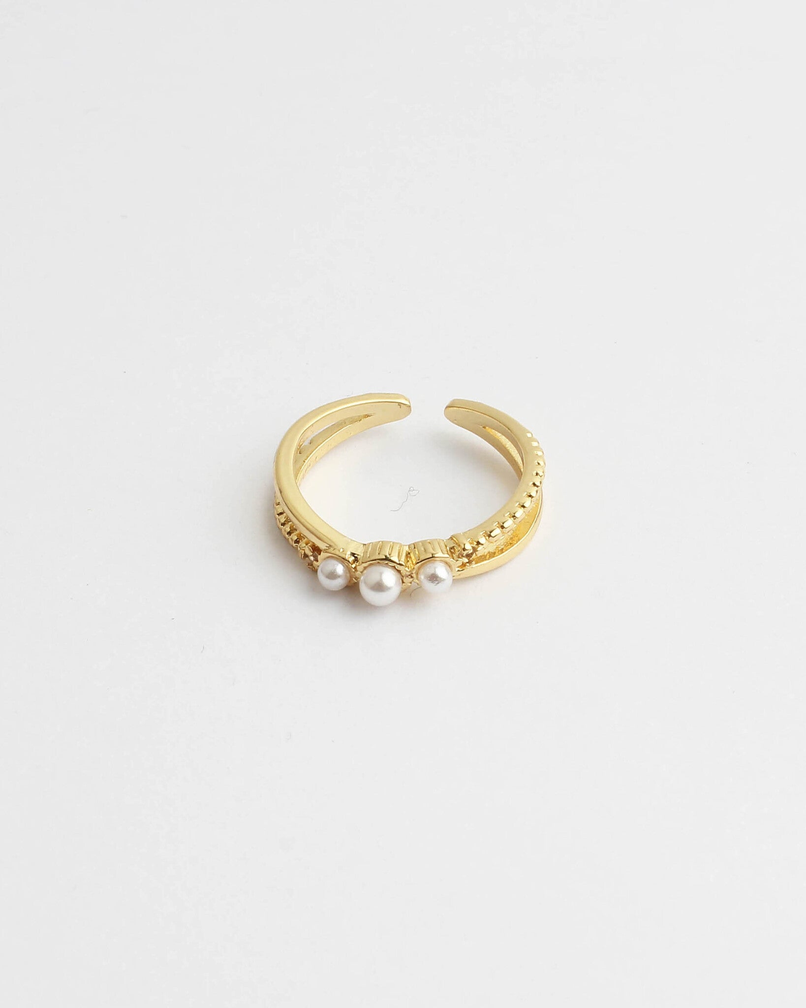 Trois Perles - Ring - Edelstahl - Verstellbar