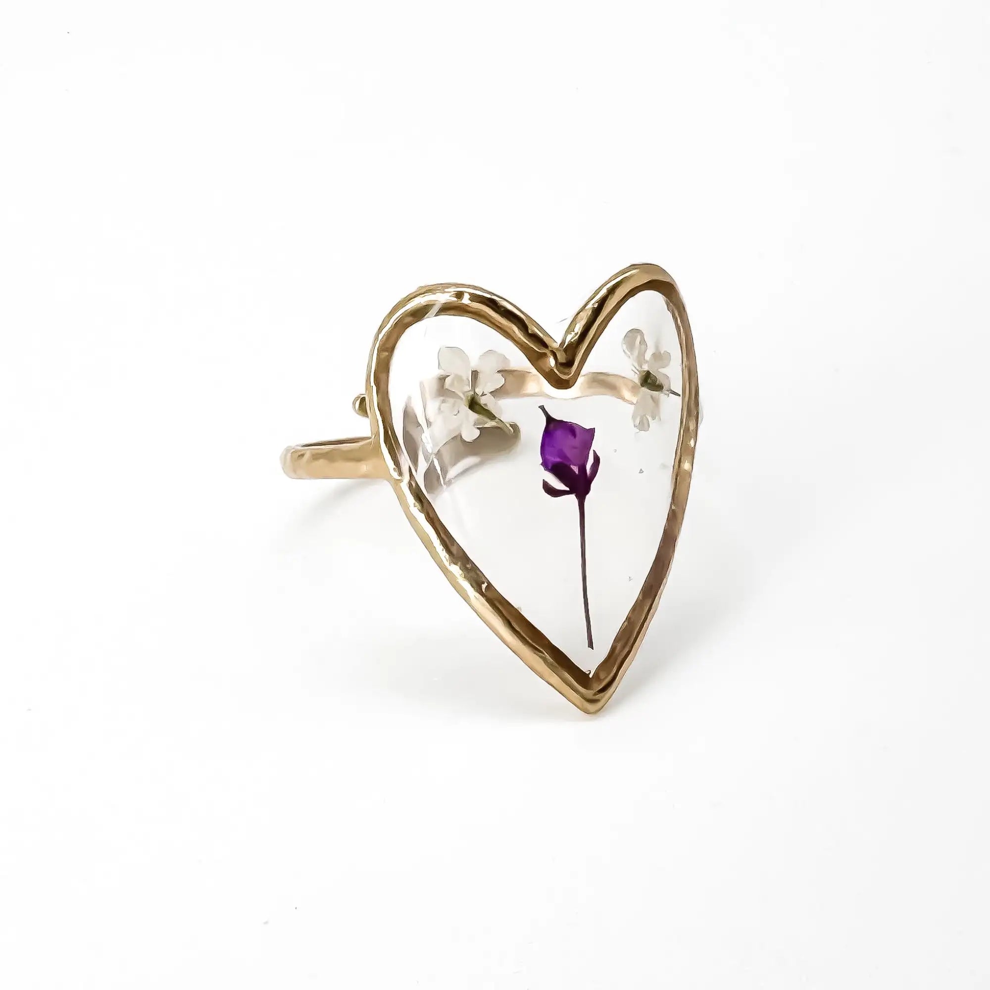 Fiore e amore - Anello - Acciaio inossidabile - Regolabile