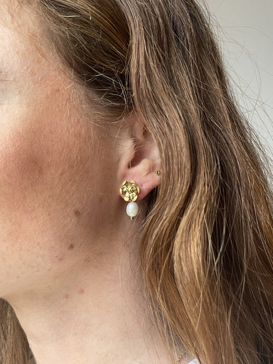 Pearl & Daisy - Pendientes - Acero inoxidable