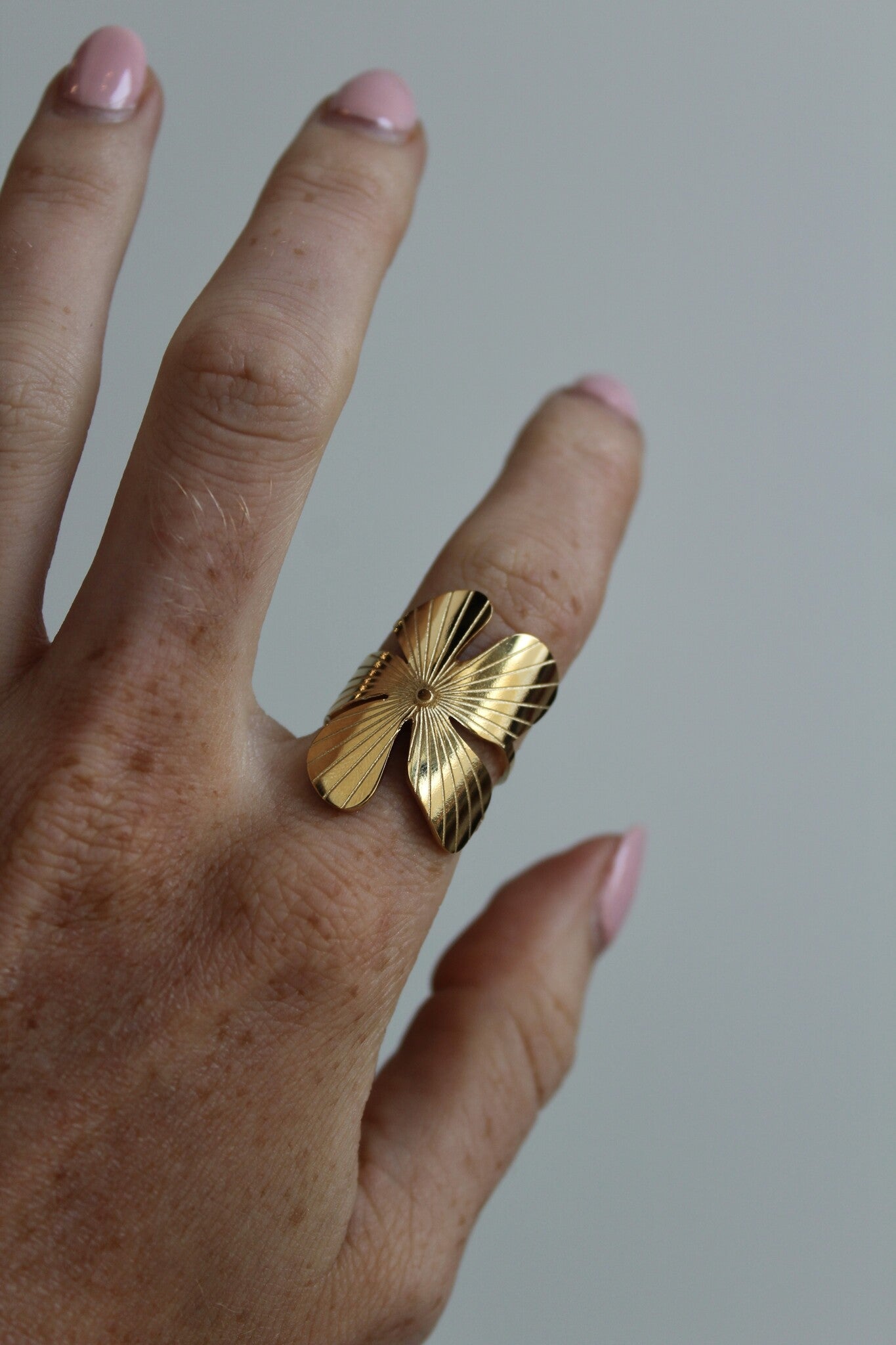 Wild Flower - Anillo - Acero inoxidable - Ajustable