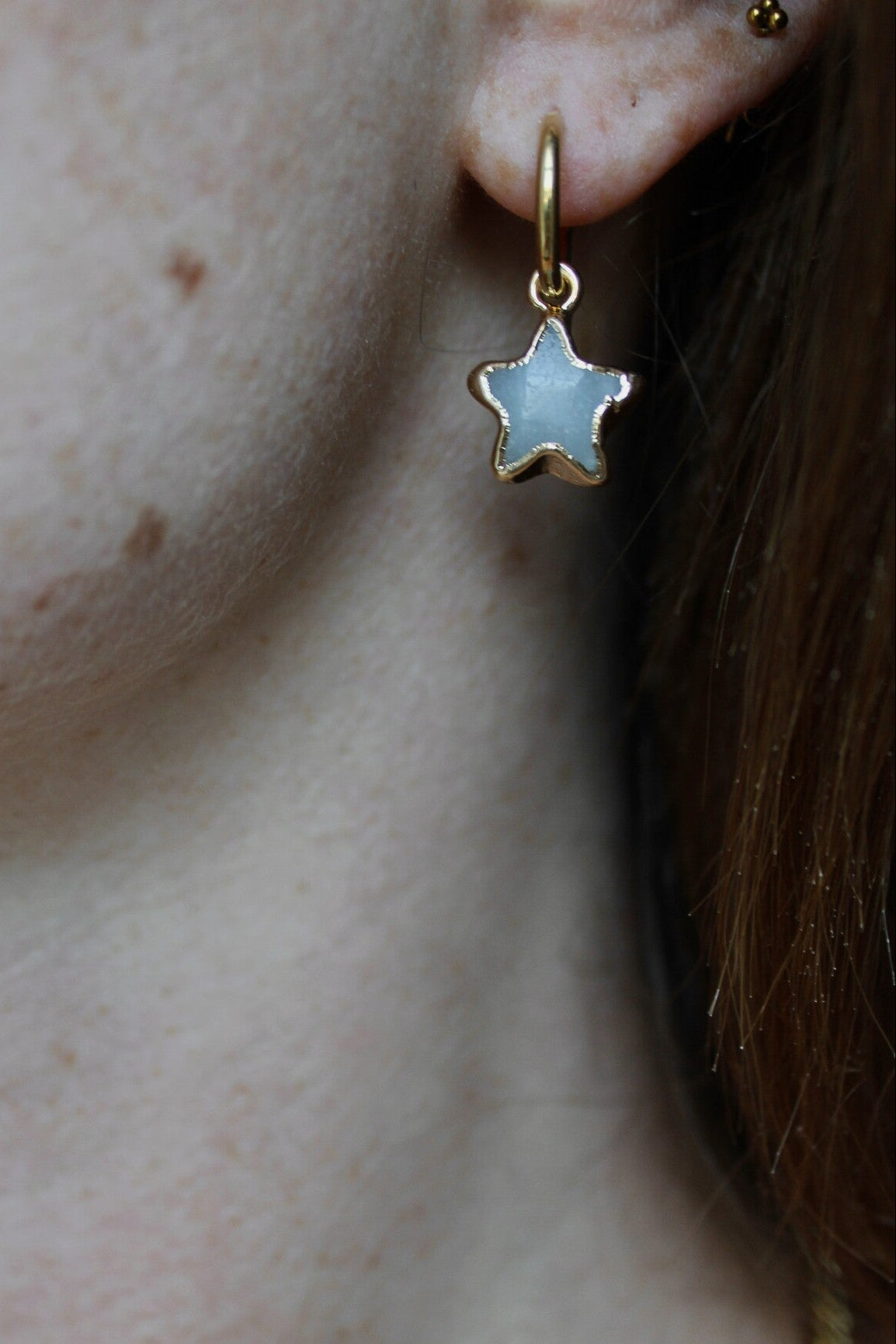 Starry - Pendientes - Piedra natural - Acero inoxidable