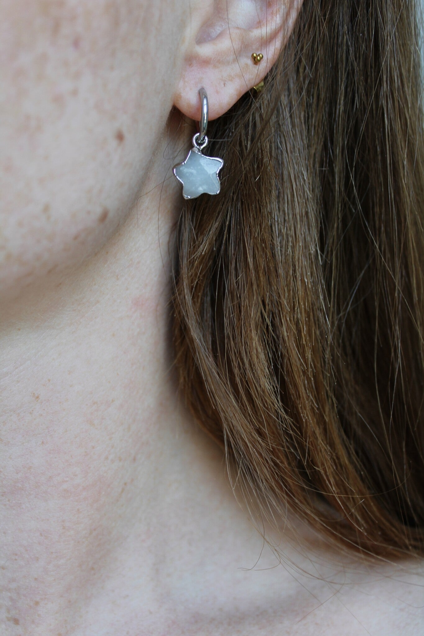 Starry - Pendientes - Piedra natural - Acero inoxidable