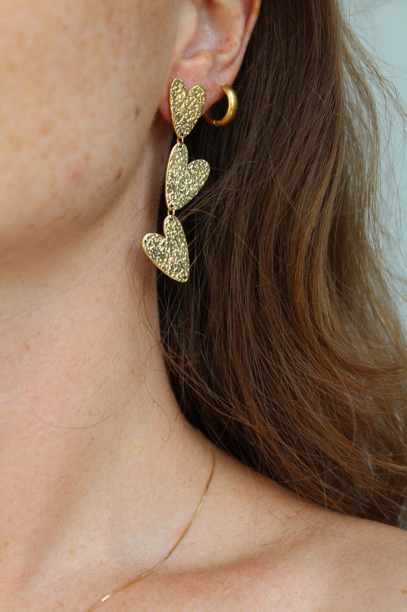 Corazones, corazones, corazones - Pendientes - Acero inoxidable