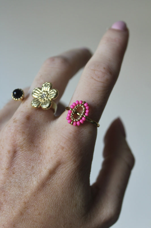 Amity - Ring Rosa - Edelstahl - Verstellbar