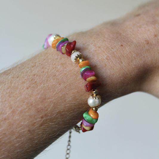 Concha Arco Iris - Pulsera - Acero inoxidable