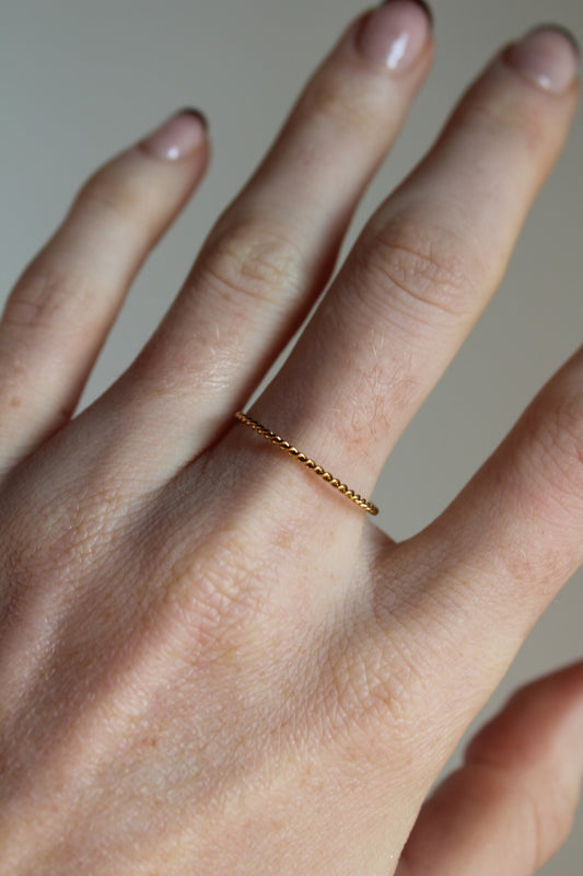 Basic Twist - Ring - Edelstahl - verstellbar