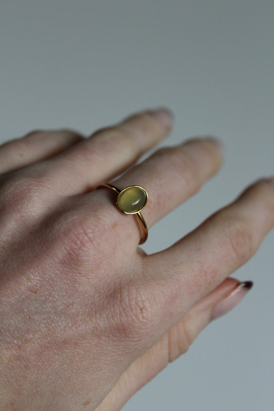 Vive - Anillo - Piedra natural - Acero inoxidable - Ajustable