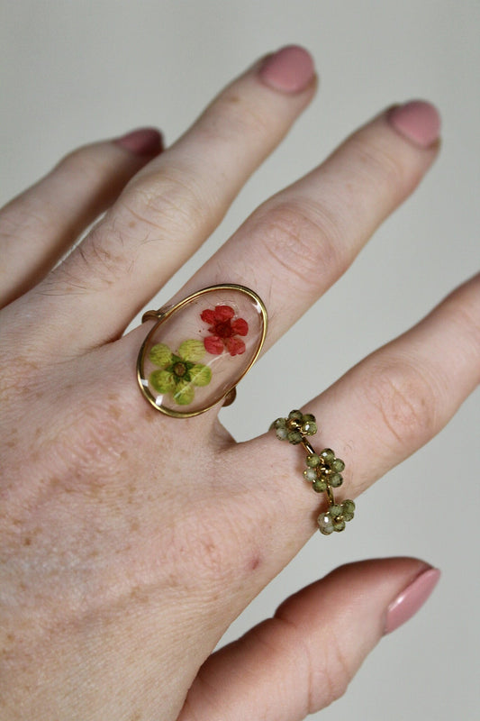 Camelia- Ring - Edelstahl - verstellbar