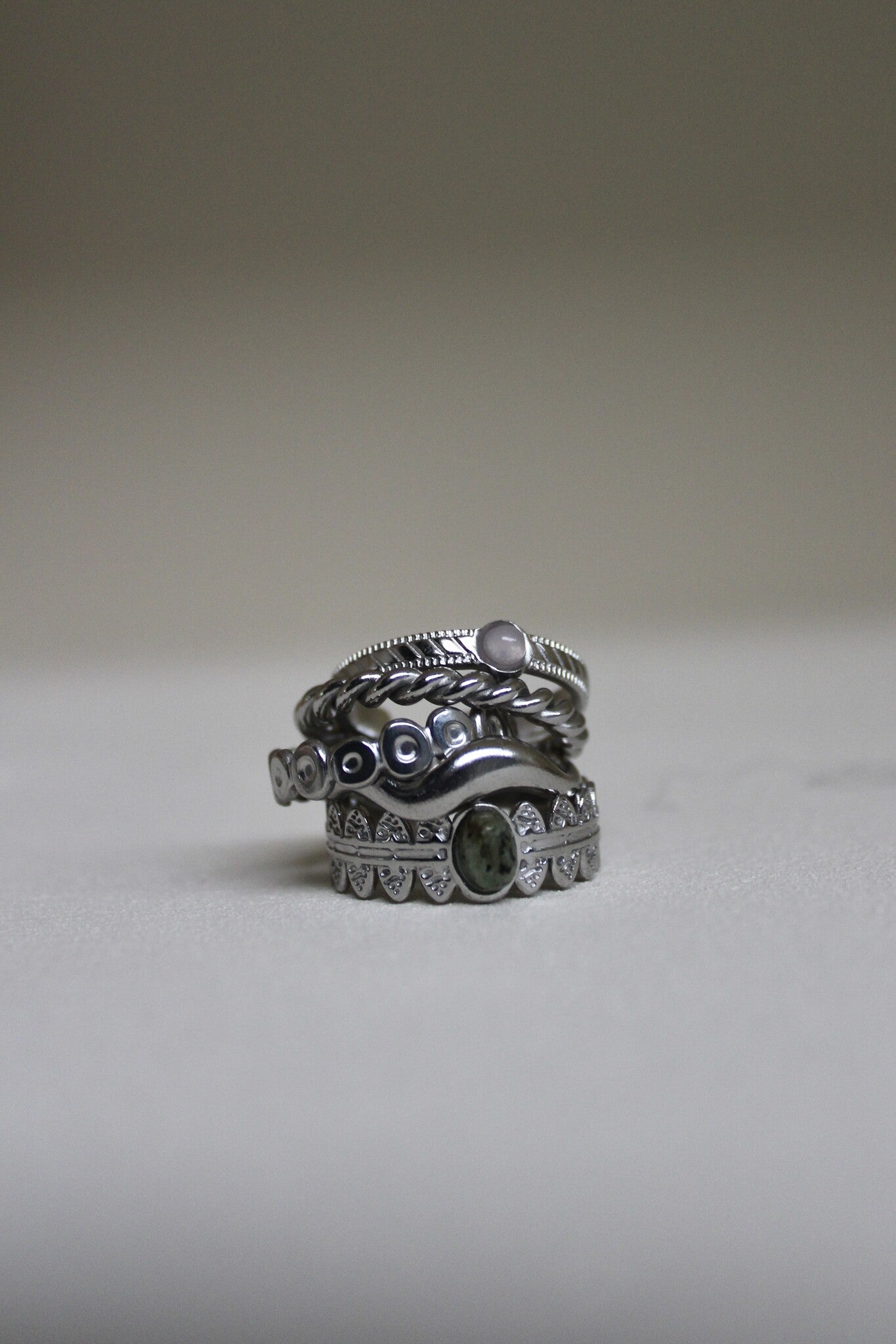 Waves - Ring - Stainless Steel - Adjustable