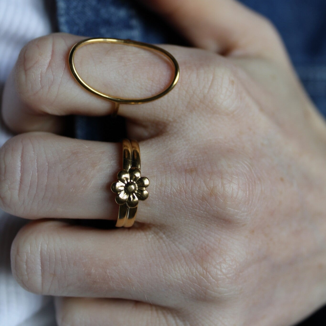 Blossom Flower - Ring - Edelstahl - verstellbar