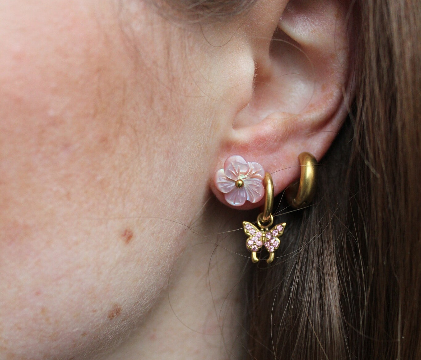 Sparkly Butterfly - Pendientes - Acero inoxidable