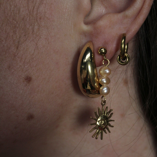 Noor - Pendientes - Acero inoxidable