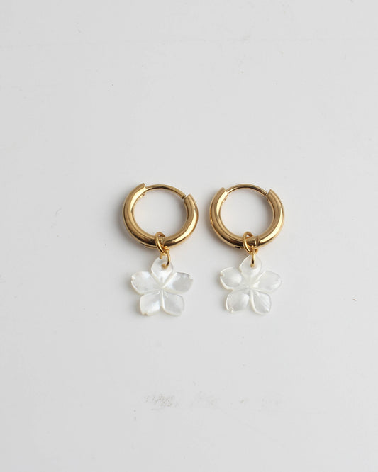 Flower Shell - Boucles d'oreilles - Acier inoxydable