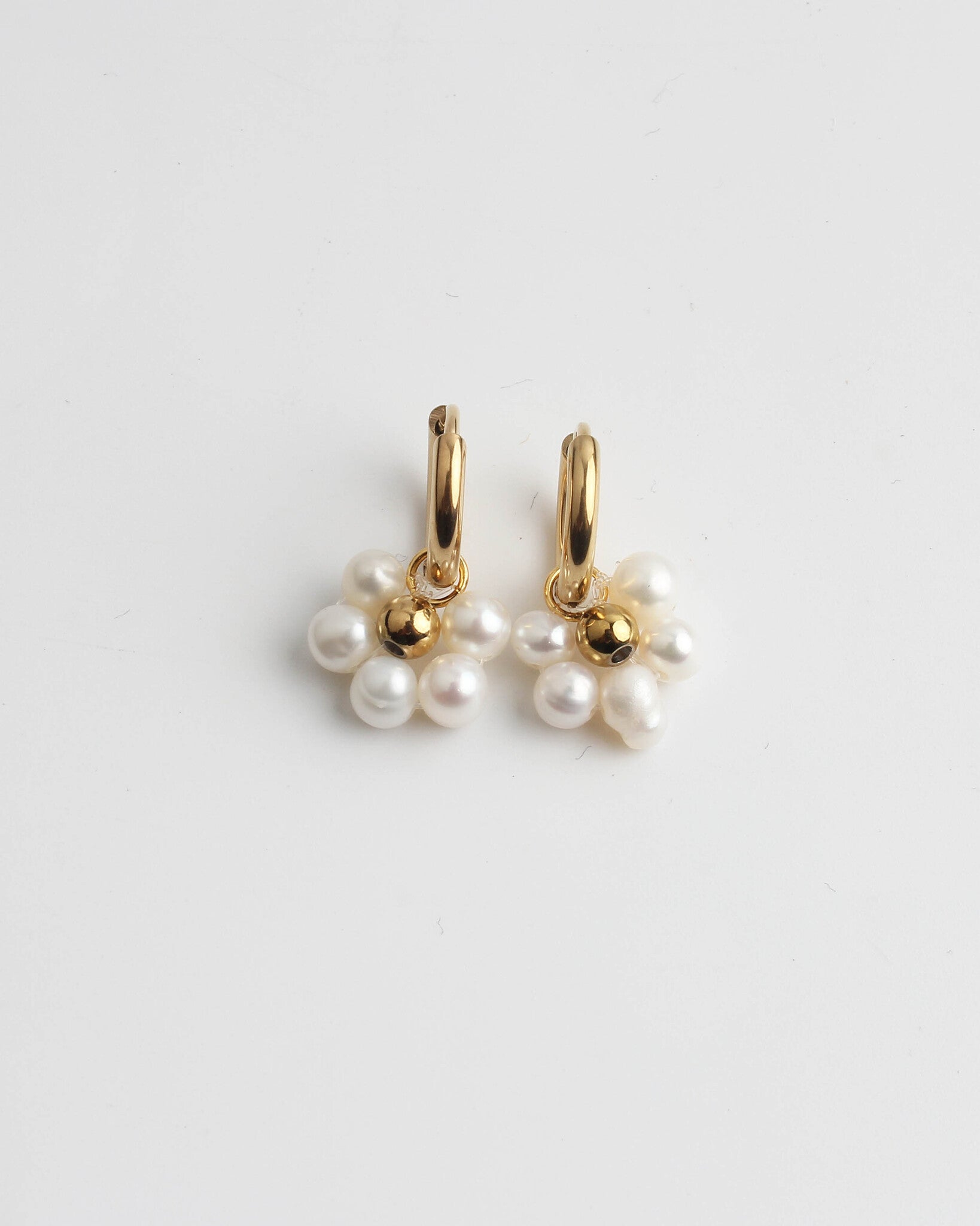 Fleur Blanche - Pendientes - Acero inoxidable