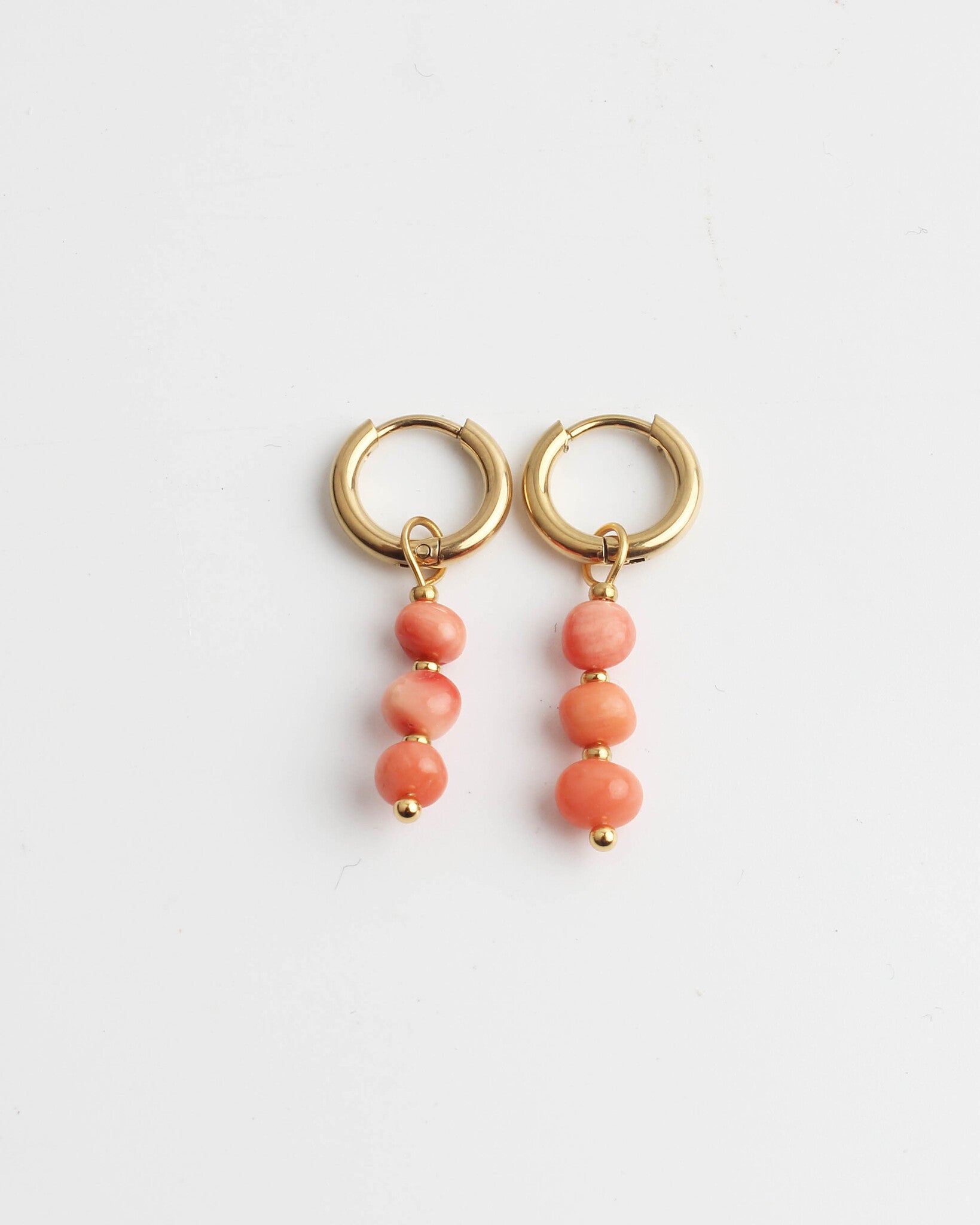 Boucles d'oreilles corail - Boucles d'oreilles - Acier inoxydable