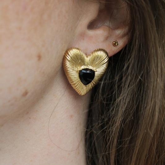 Doting Heart - Pendientes - Acero inoxidable