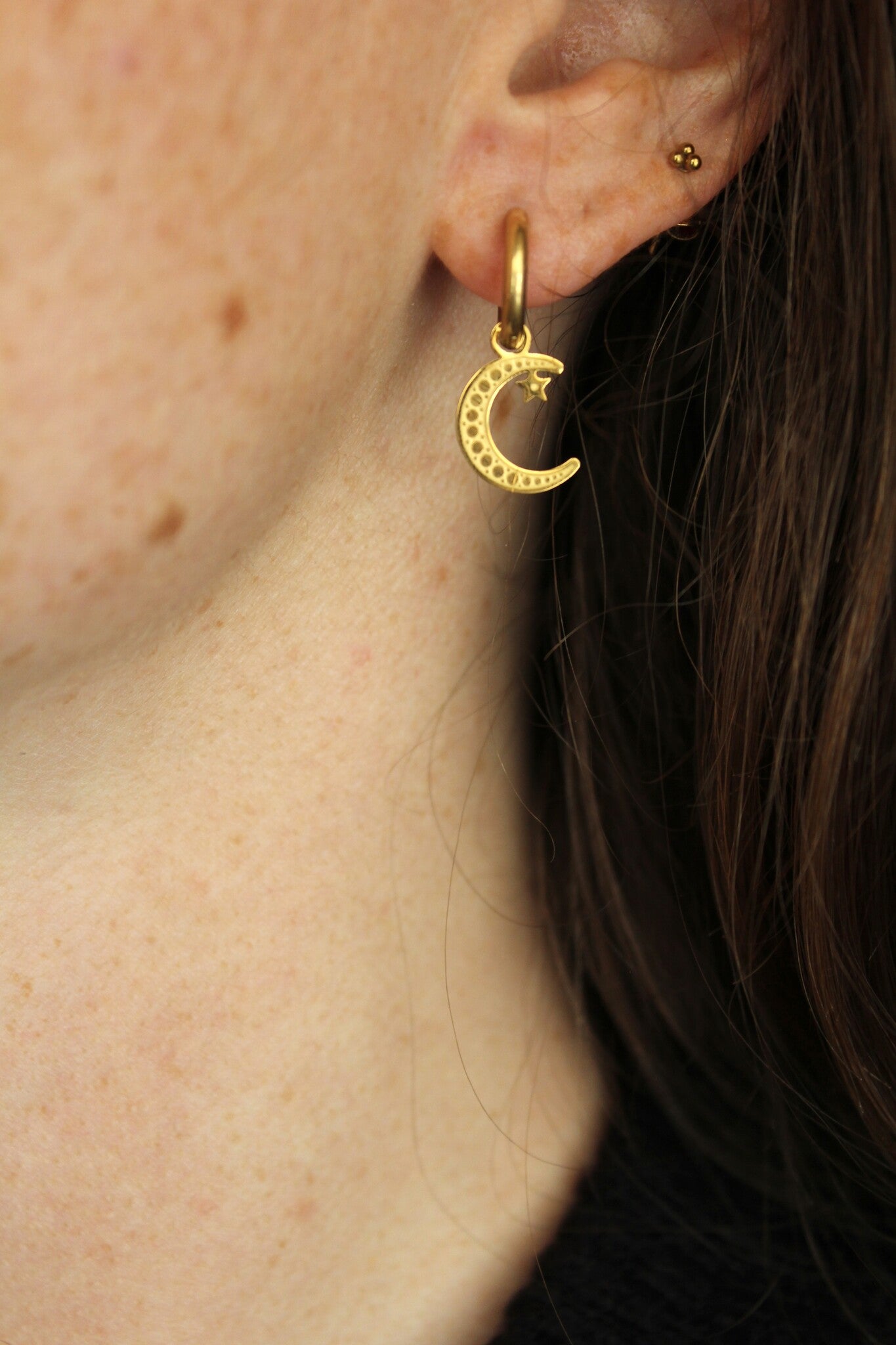 Take Me To The Moon - Pendientes - Acero inoxidable