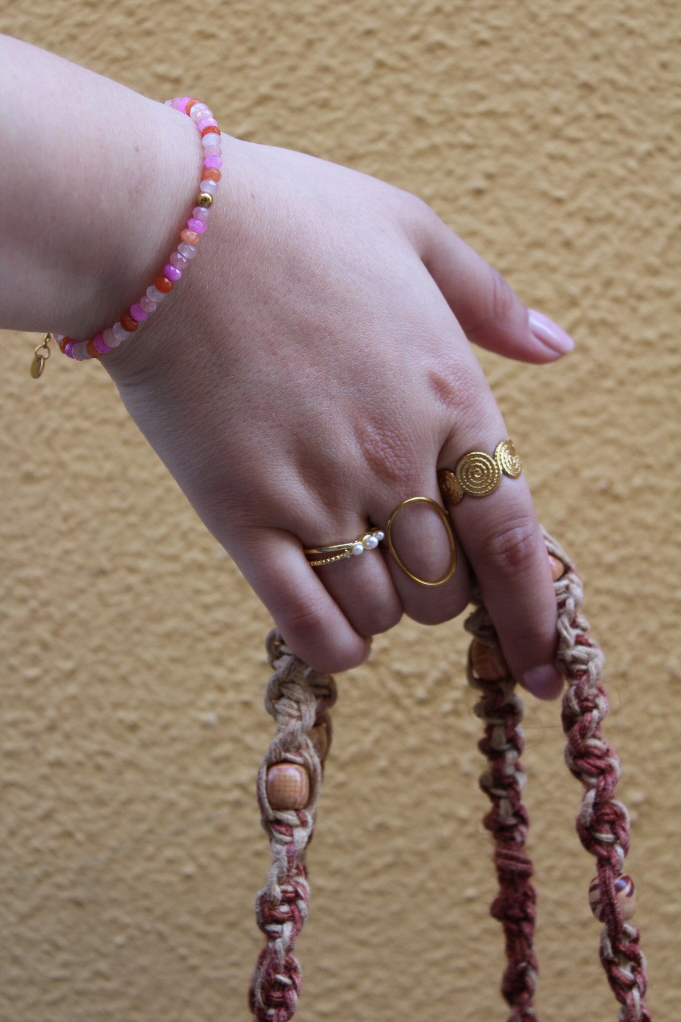 Rosa - Pulsera - Acero inoxidable