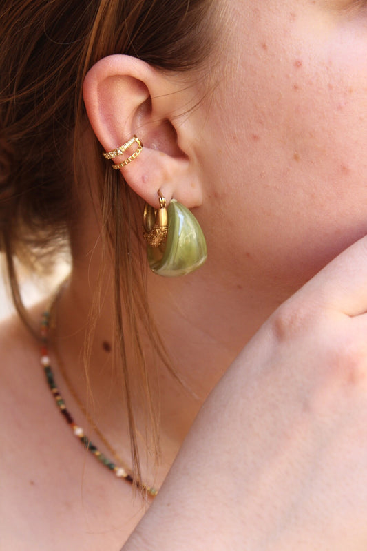 Chunky Hoops - Pendientes - Acero inoxidable