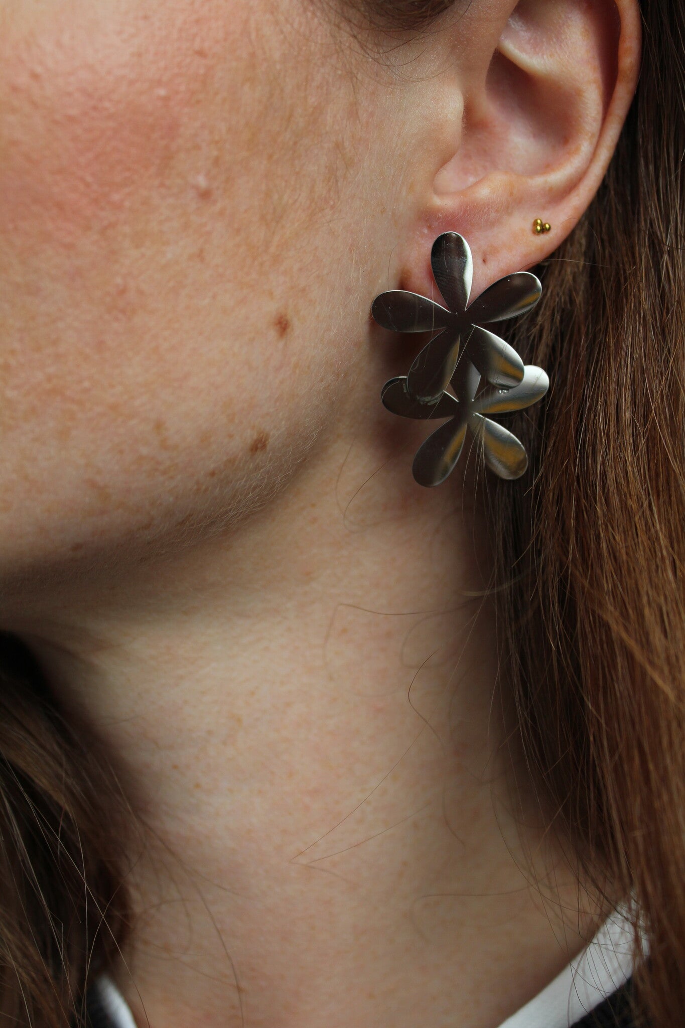 Flores - Pendientes - Acero inoxidable