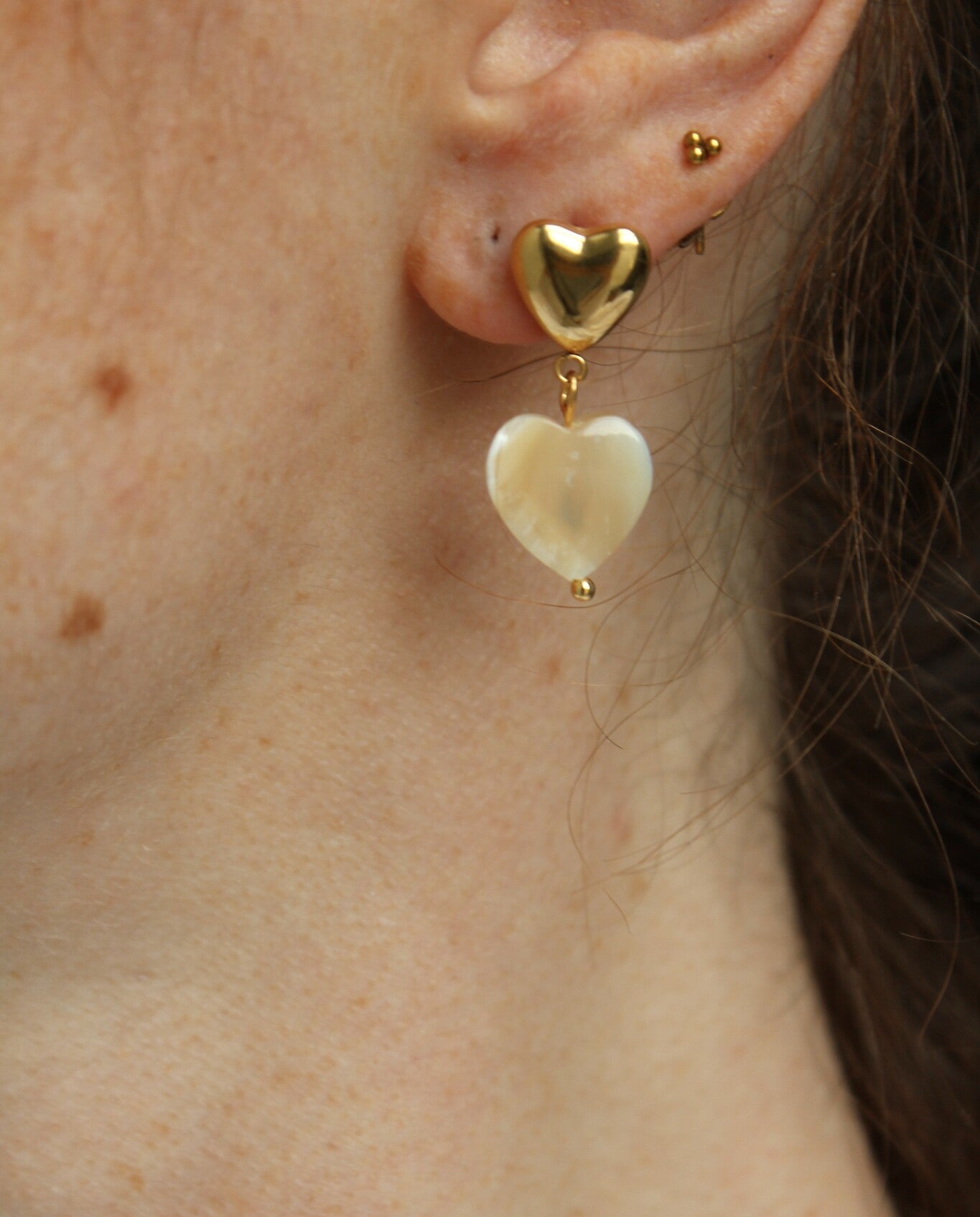 Double Love - Pendientes - Acero inoxidable