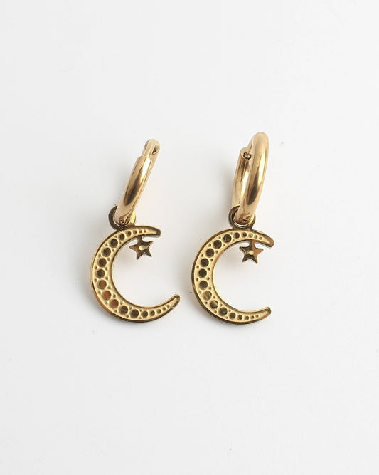 Take Me To The Moon - Pendientes - Acero inoxidable