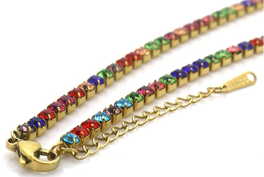 Glitter arcobaleno - Bracciale - Acciaio inossidabile