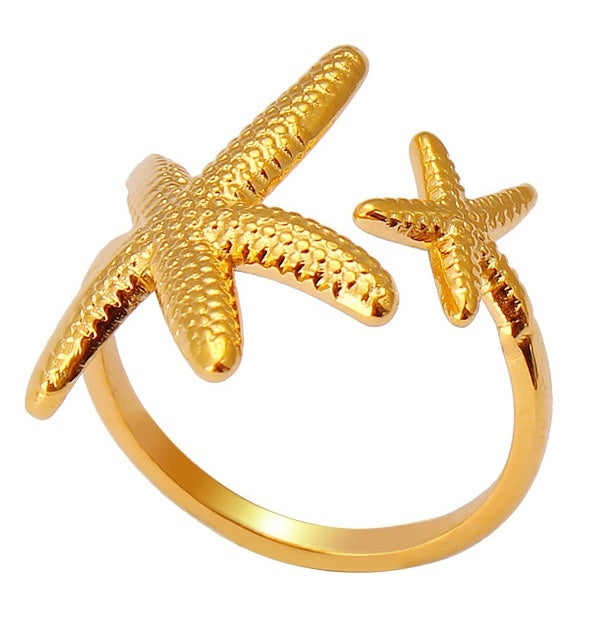 Estrella de mar - Anillo - Acero inoxidable