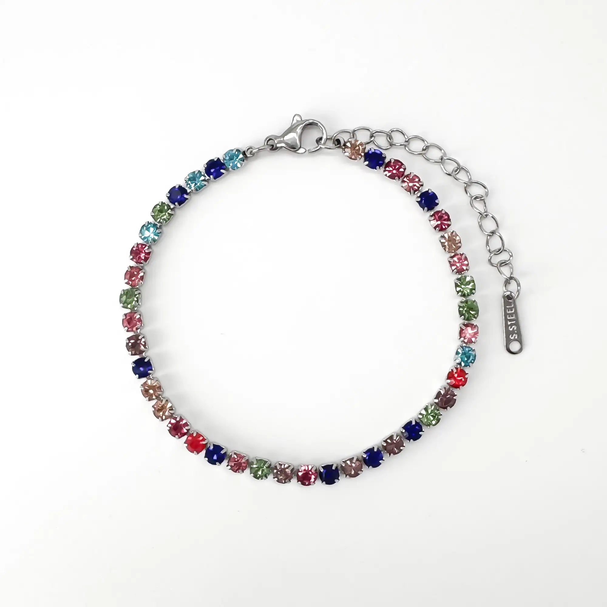 Regenbogen Glitzer - Armband - Edelstahl