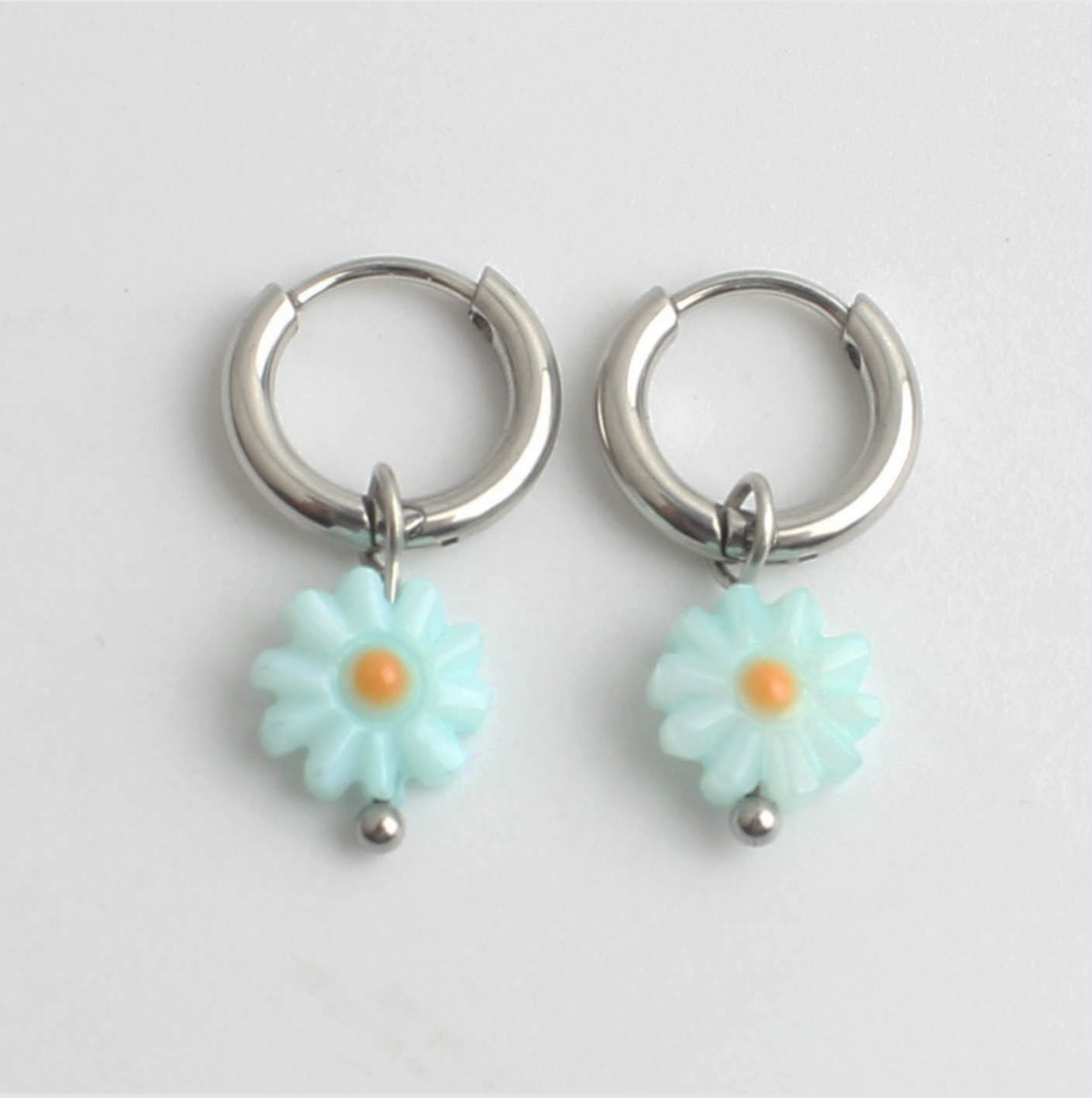 Daisy Flower - Earrings - Stainless Steel