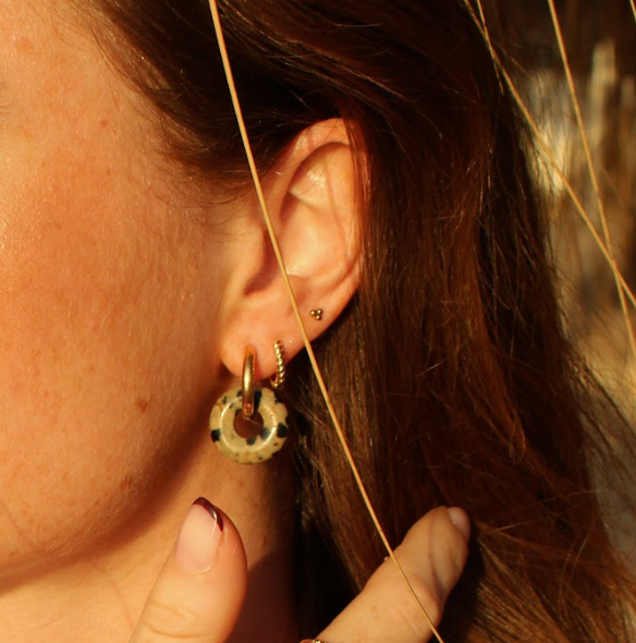 Femme - Earrings - Natural Stone - Stainless Steel