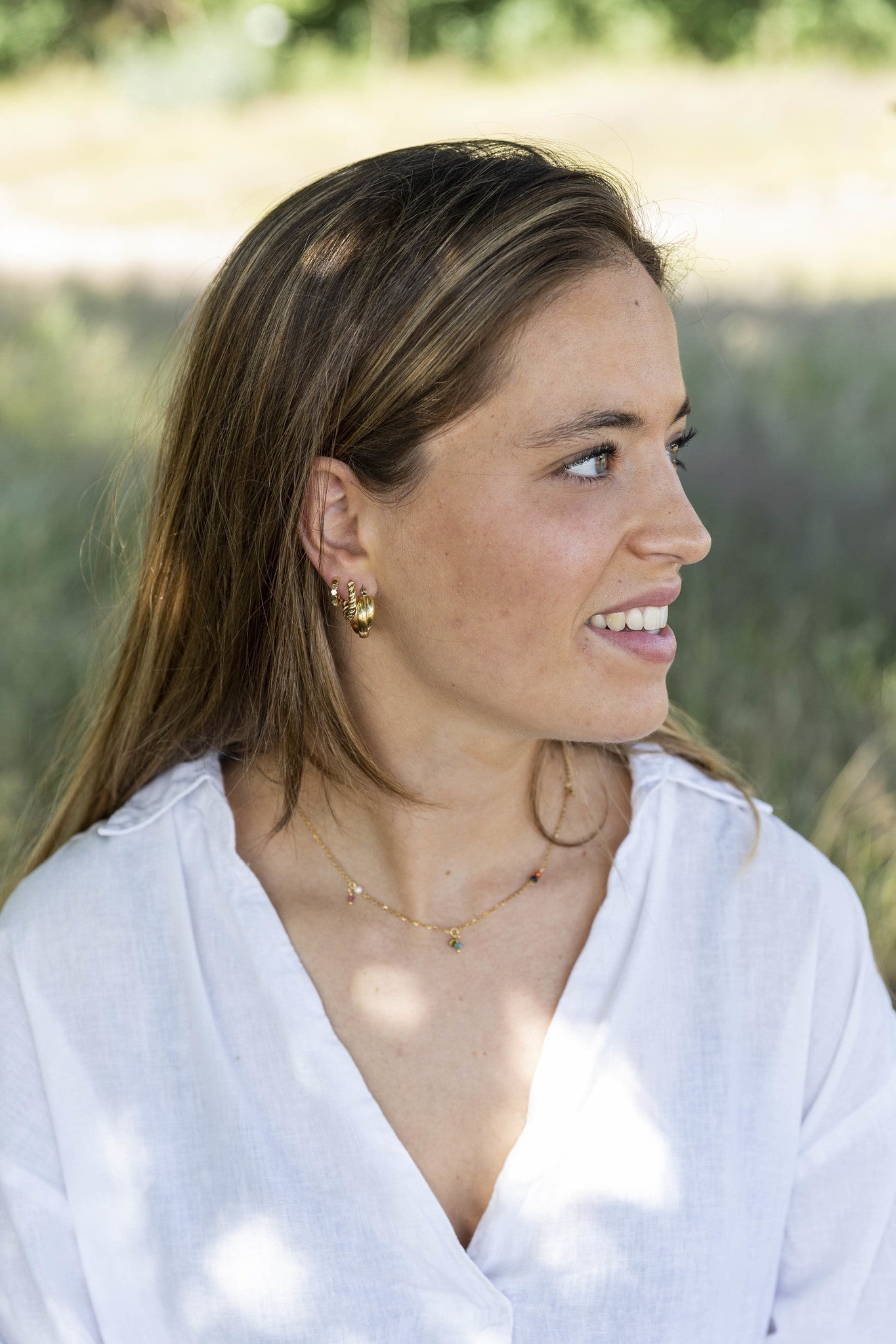 Round Turned - Earrings - Stainless steel